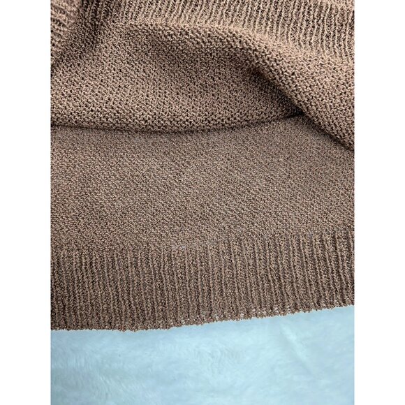 NWT Lulus Sweater Small Lightweight Acrylic Knit Womens Brown Pullover - Picture 11 of 11